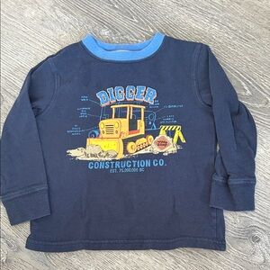 Sonoma Navy Digger Construction Co. Kids Long Sleeve Tee